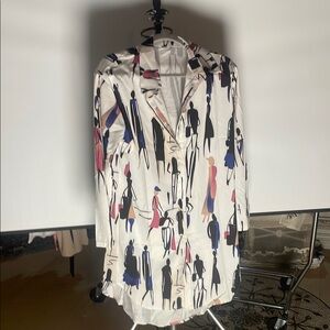 Stylish Graphic Print shirtdress